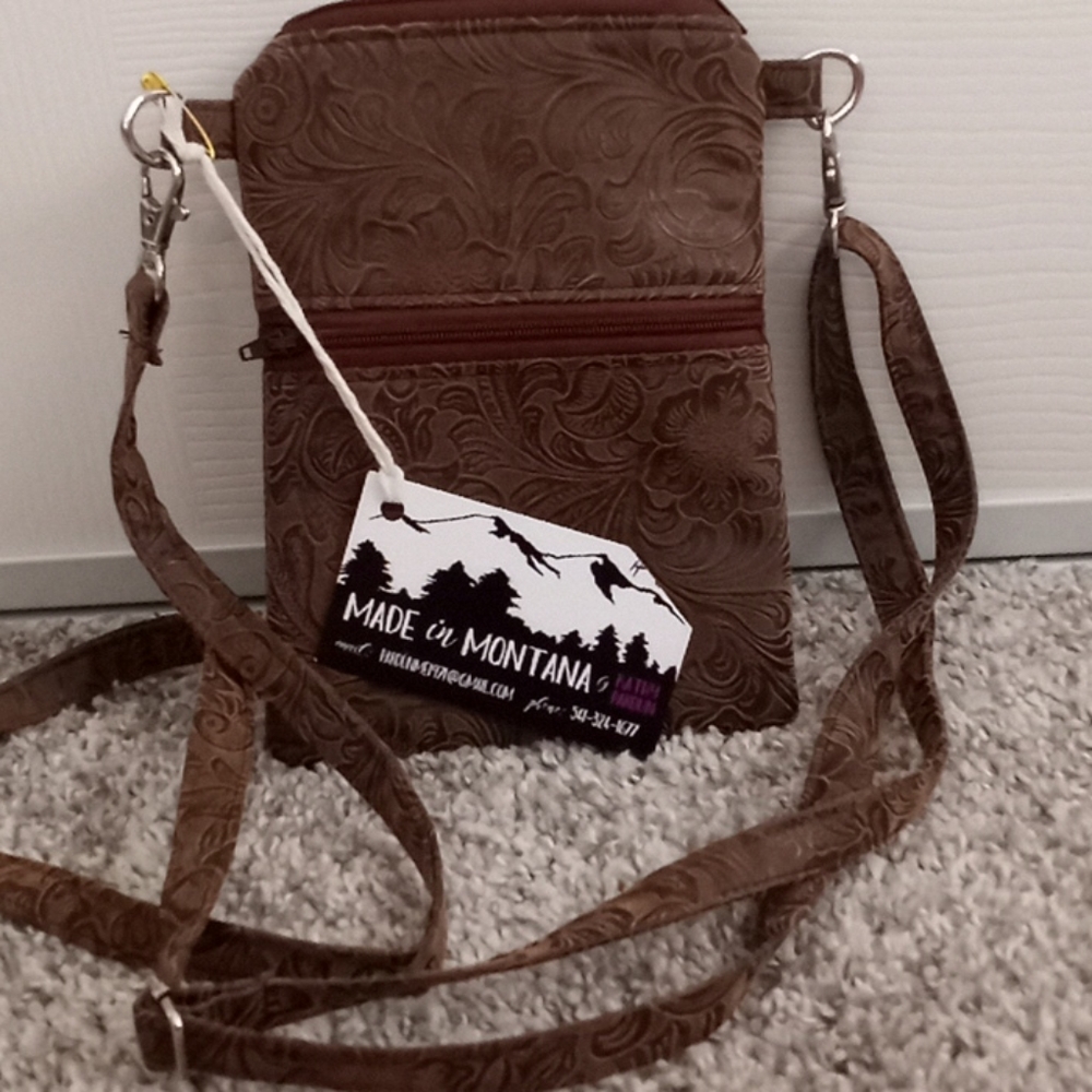Leather phone pocket